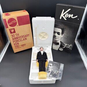 Ken 30th Anniversary Porcelain Doll Barbie Mattel 1961 Repro 1110 Limited Ed
